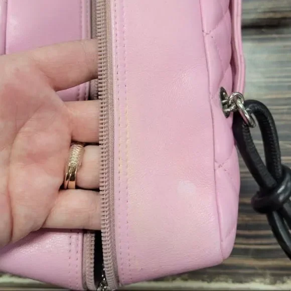 Chanel pink black quilter leather Cambon bowler tote bag / shoulder bag - Picture 11 of 16